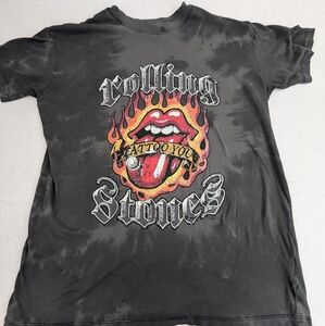 the Rolling Stones Tattoo You Grey Subtle Acid Wash Look